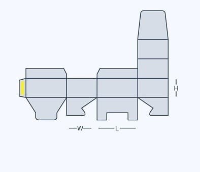 123 Bottom Display Lid flat die-line template
