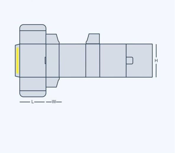 Bookend flat die-line template