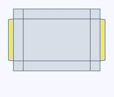 Tray and Sleeve Boxes flat die-line template